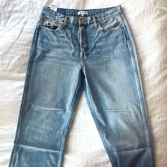 RE/DONE 90s High Rise Loose Jeans in worn blue - size 30 - Picture 4 of 5